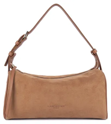 Immagine prodotto di Borsa rettangolare Lancaster, con zip, in pelle scamosciata color cammello