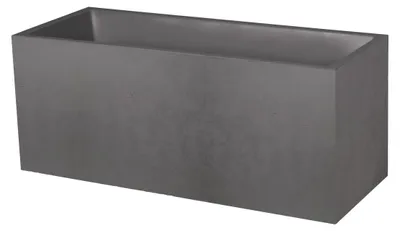 Produktbild von Pflanzkübel Pflanztrog Blumenkasten - 98 L - Doppelwandig - Anthrazitgrau - 99,5 x 39,5 x H 43,5 cm - Für Innen und Außen