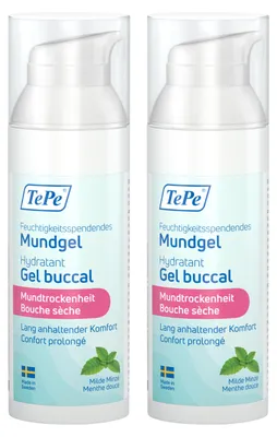 Produktbild von 2er Set TePe Feuchtigkeitsspendendes Mundgel, Milde Minze, Mundtrockenheit