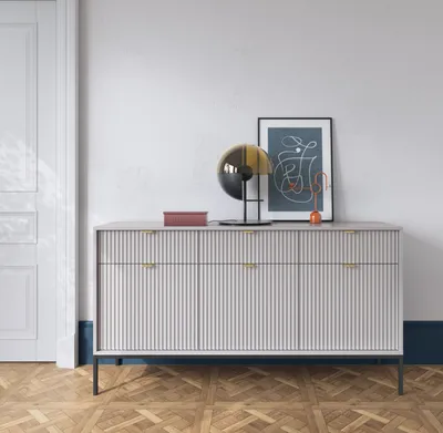 Produktbild von CORTADO KSZ154 Schubladenkommode 154 cm Grau matt