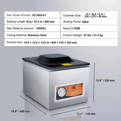 Productafbeelding van Vacumeermachine - Vacuümverpakkingsmachine - Vacuümmachines - Kamermodel Vacuümsealer
