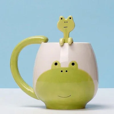 Produktbild von Frühstückstasse mit Löffel und Motiv