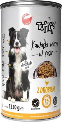 Obrázok produktu pre TufTuf vlhké krmivo pre psov v konzerve s hydinou 1250g