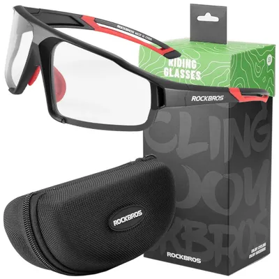 Obrázek produktu pro Fotochromatické cyklistické brýle Rockbros Uv400 Durable Black and Red