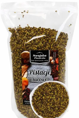 PISTACJE SUROWE NIESOLONE KOSTKA 500g SWOJSKA PIWNICZKA