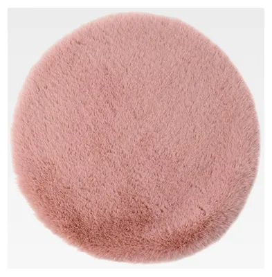 Produktbild von Gözze Stuhlauflage aus Kunstfell, Sitzkissen, 100% Polyester, Ø 38 cm - Altrosa
