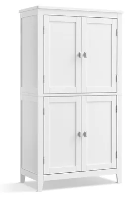 Immagine prodotto di Mobiletto da bagno bianco in MDF, dimensioni 30x60x110 cm - Offre spazio di stoccaggio