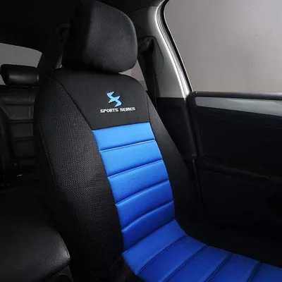 Produktbild von Famanu Autositzschoner verstellbar, abnehmbar - Schwarz-Blau