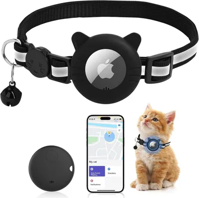 Produktbild von SmartTag Katzenhalsband, Reflektierend GPS Tracker Katze Ohne ABO für Katze, Tracking Standort von Haustieren (nur IOS), Personalisiert