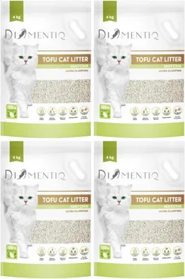Produktbild von DIAMENTIQ Tofu Matcha Ultra clumping - pflanzliche streu - 4kg