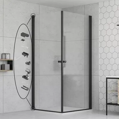 Produktbild von form&style Scharnier für Modena Drehtür schwarz matt
