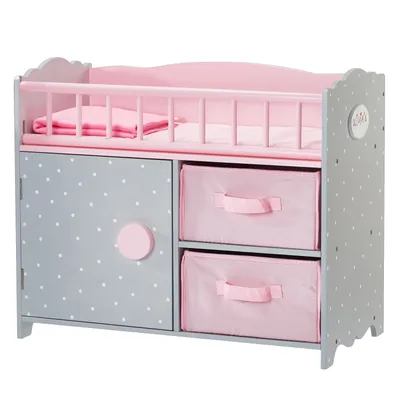 Produktbild von Olivias World 16 Zoll Babypuppen-Möbel Holz-Wickeltisch Storage TD-12390A
