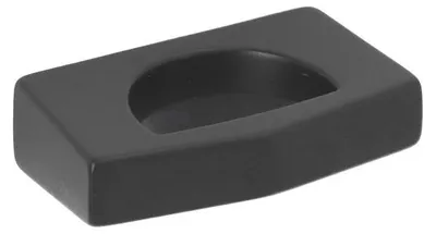 Productafbeelding van Knop voor meubels, gemaakt van zamac. Afstand tussen de boorgaten: 32 mm. Mat zwarte afwerking. Set van 6 stuks