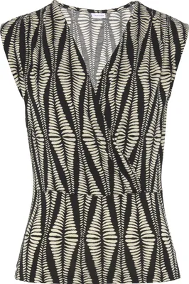 Produktbild von LASCANA Shirttop schwarz-sand bedruckt Größe 44/46