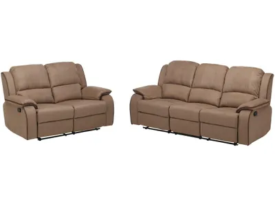 Produktbild von 3-Sitzer-Sofa, 2-Sitzer-Sofa mit Relax-Funktion aus Mikrofaser HERNANI - Taupe