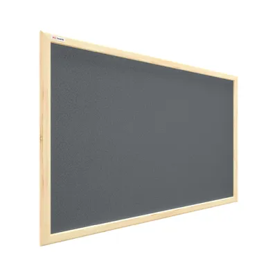 Produktbild von Grau Pinnwand mit Holz Rahmen 60x40cm Korktafel Korkwand Pinnwand Kork Grau Oberfläche