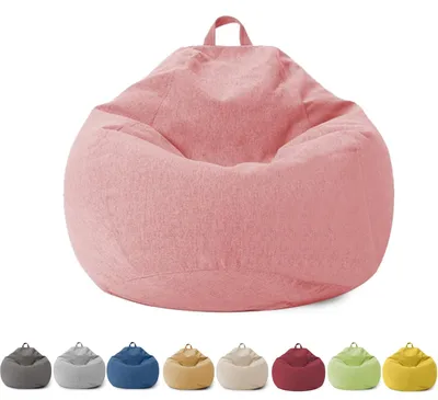 Produktbild von Sitzsack für Kinder und Erwachsene – Sitzsackbezug ohne Füllung, mit Reißverschluss, 100 x 120 cm, Sitzsack für Schlafzimmer, Büro, Wohnzimmer, Terrasse