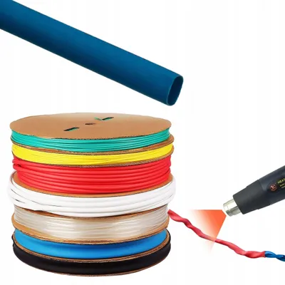 Produktbild von Rosfix Schrumpfschlauch – Blau, 2mm, 1m Lang | 2:1 Schrumpfverhältnis, UV-beständig, Nicht brennbar | Isolation und Schutz