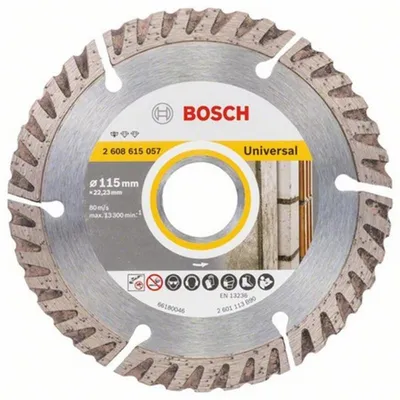 Image de Bosch 2608615057 Bosch Diamanttrennscheibe 115x22,23 Stnd. Universal Speed