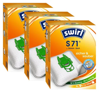 Produktbild von 3 x Swirl S 71 MP Plus AirSpace Staubsaugerbeutel Staubbeutel Microvlies