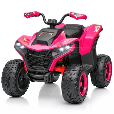 Image de Quad électrique pour enfants LEADZM, 24V, batterie 7Ah, moteur 75W, type ATV, pour les enfants de 3 à 6 ans, couleur rose
