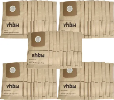 Produktbild von vhbw 50x Staubbeutel kompatibel mit Lloyds 628/266, 865/842, 865/344 Staubsauger - 27,5cm x 16,5cm Sandfarben