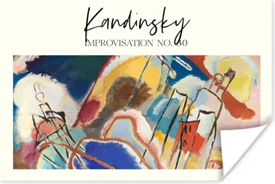 Produktbild von MuchoWow® Poster Malerei - Abstrakt - Kandinsky 60x40 cm - Schlafzimmerdekoration
