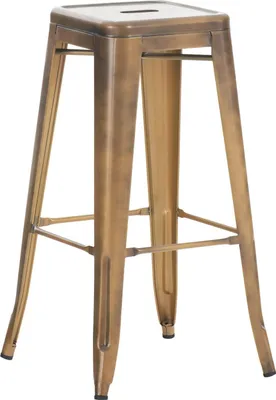 Immagine prodotto di Sgabello da bar, sgabello - design impilabile, salvaspazio - look moderno. Colore: oro