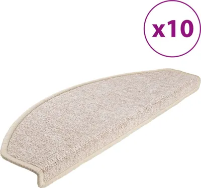 Obrázek produktu pro vidaXL Rohožky 10 ks 65x24x4 cm Taupe půlkruhové velké