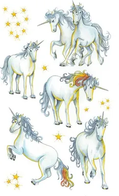 Produktbild von Einhorn Papier Sticker glitter