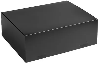Image de Boîte cadeau en plastique, Frosty Boîte cadeau en plastique polypropylène, format 37x28x13cm NOIR, 10 pcs.