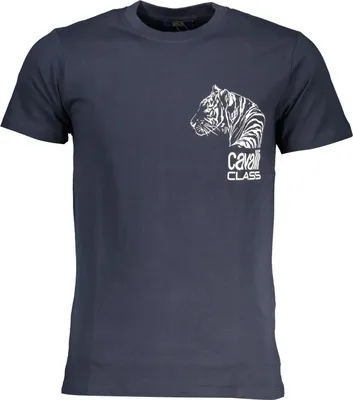 Immagine prodotto di Maglietta Cavalli Class Navy Blue Tiger : Taglia - L Taglia: L