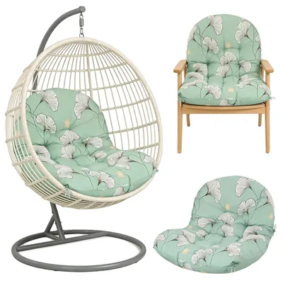 Image de Coussin pour fauteuil suspendu, tissu Oxford résistant, rembourrage en coton épais, vert