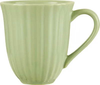 Produktbild von IB Laursen Becher mit Rillen Mynte WASABI Grün Keramik Geschirr Tasse 250 ml
