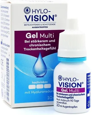 A product shot of eye drops and their packaging.