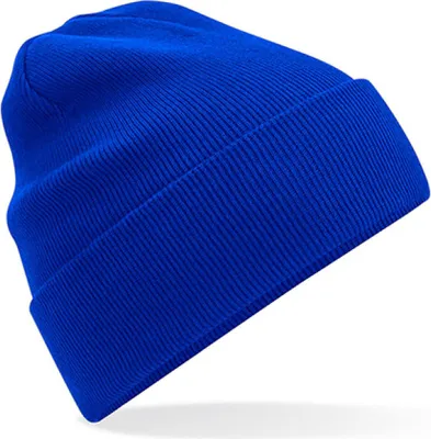 Zdjęcie produktu dla Beechfield B45N | Organic Bawełna Original Cuffed Beanie - 100% bawełna - Farbe: Bright Royal - Größe: One Size