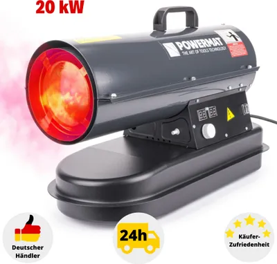 Produktbild von Heizkanone Bauheizer Diesel Heizung Heizgebläse Ölheizgebläse 20kW Hallenheizung