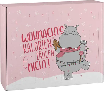 Produktbild von DIY Adventskalender "Weihnachtskalorien zählen nicht" zum selbst Befüllen