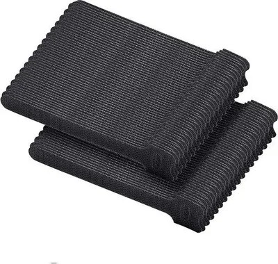 Produktbild von Schwarze wiederverwendbare Kabelbinder 150x12mm wasserdicht