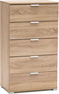 Immagine prodotto di Milani Home - cassettiera 60 x 38 x 103 cm, marrone chiaro, mobile contenitore per soggiorno cucina bagno, fatto in Italia