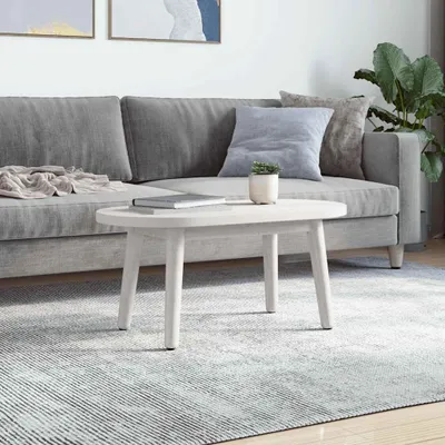 Produktbild von vidaXL Tischplatte Weiß 70x35x2,5 cm Massivholz Kiefer Oval