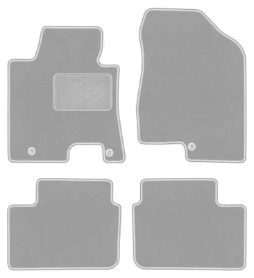 Image de Tapis de sol en moquette pour Hyundai i30 II 2011-2017 (à hayon/break) – jeu 4 pièces, gris, sur mesure – Wielganizator OSLO