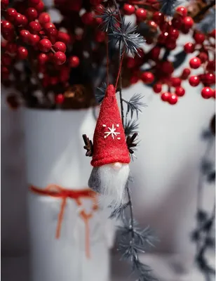 Image de Pendentif décoratif de Noël, 9 cm, Père Noël rouge
