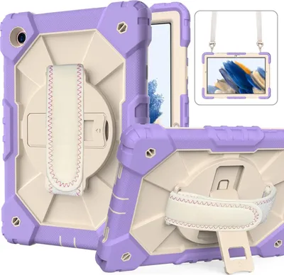Obrázek produktu pro Pouzdro pro iPad 9/8/7 10,2" se stojánkem a popruhem přes rameno fialové