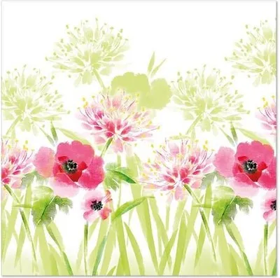 Produktbild von 200 Servietten, 3-lagig 1/4-Falz 33 cm x 33 cm Summer Breeze