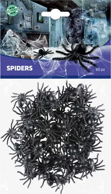 Produktbild von Eklige Halloween Spinnen als Ungeziefer Dekoration 60 St.