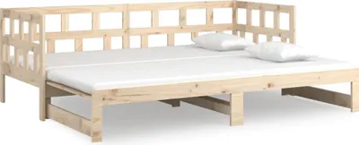 Image de vidaXL Lit de jour extensible pin massif 2x(80x200) cm