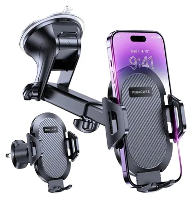 Image de Support de téléphone portable pour voiture avec ventouse super stable pour tableau de bord et pare-brise