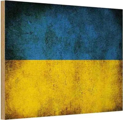 Produktbild von vianmo Holzschild 20x30 cm Ukraine Fahne Flagge Wappen