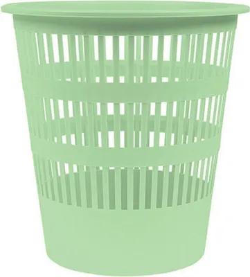 Zdjęcie produktu dla Kosz na śmieci DONAU, pastelowy zielony, plastikowy, nietłukący, 12 litrów, D307-06
